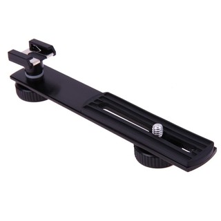 Bracket đôi 16cm chân hot shoe gắn đèn Flash Microphone