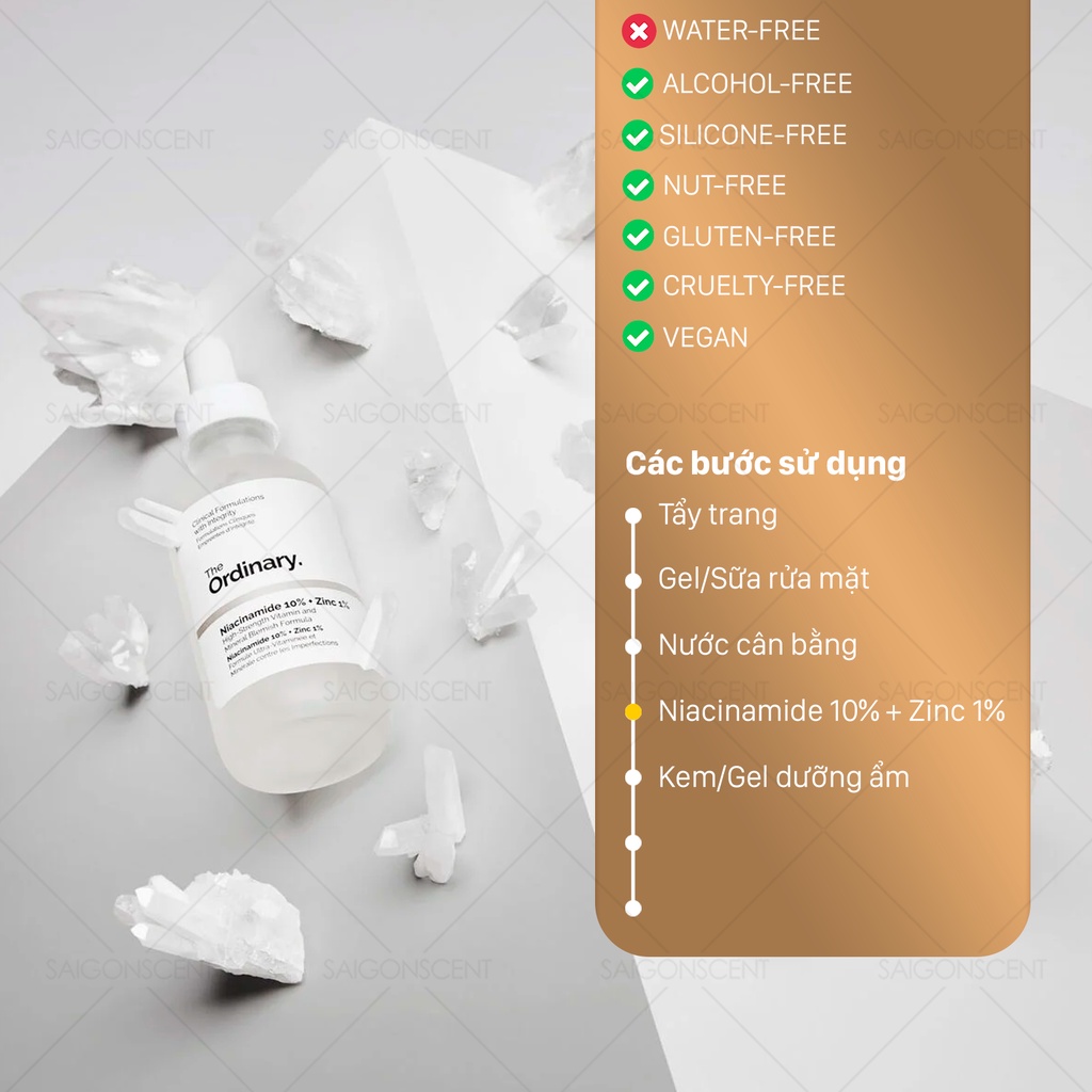 PHÂN LOẠI / Serum giảm mụn The Ordinary / Niacinamide 10% + Zinc 1% / 30mL & 60mL