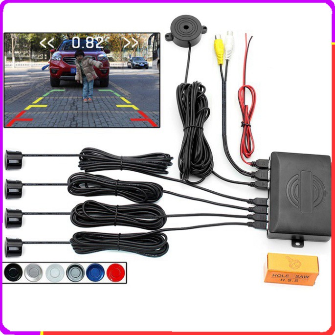 Sản Phẩm Cảm biến lùi kết hợp đo khoảng cách, gắn tích hợp trên màn hình có sẵn của ô tô | BigBuy360 - bigbuy360.vn
