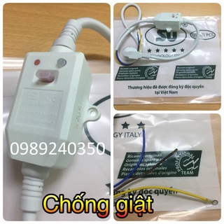Dây nguồn chống giật điện bình nóng lạnh, chống rò điện máy nước nóng ELCB