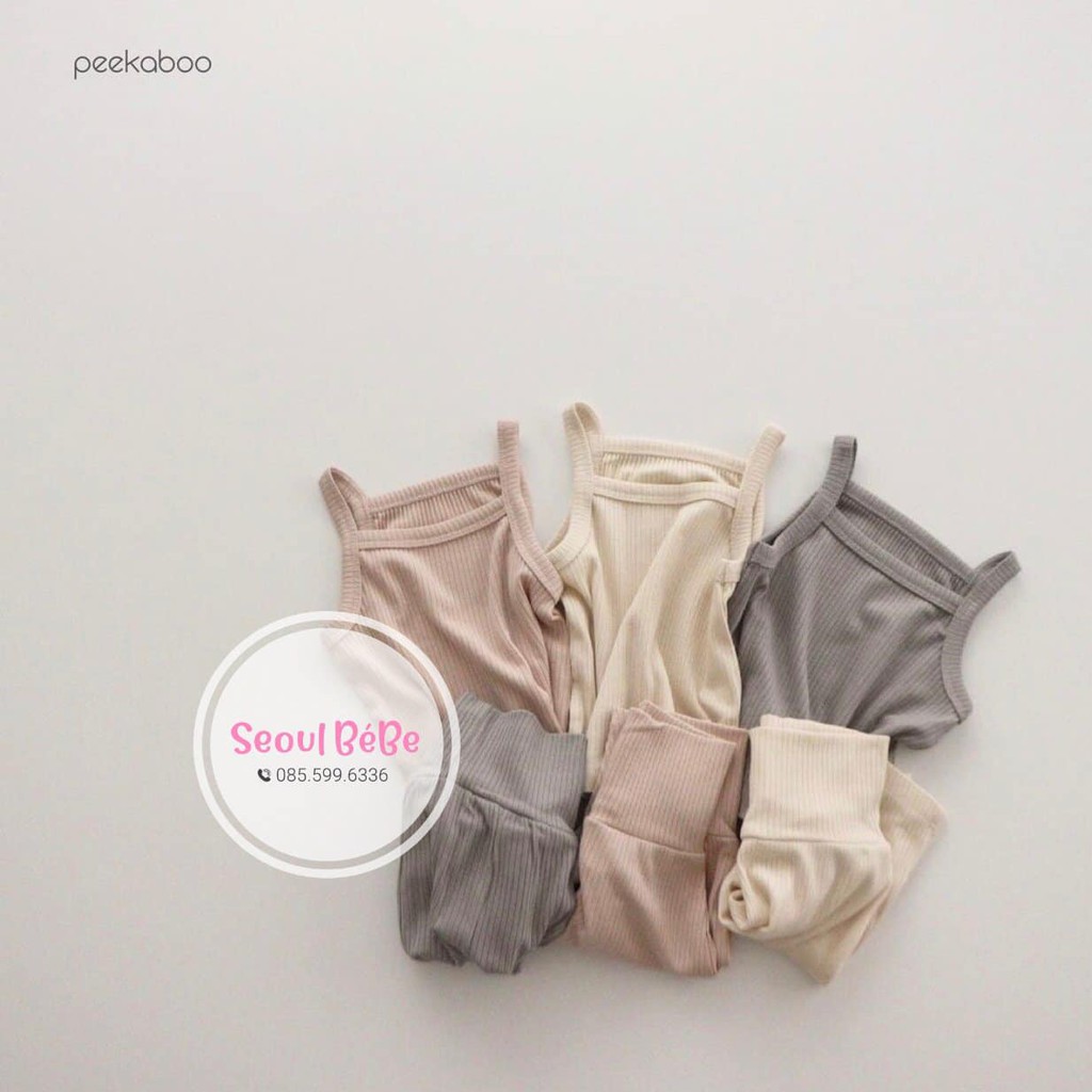 Bộ 2 dây cotton lạnh Anna bst Peekaboo 2021 made in Korea