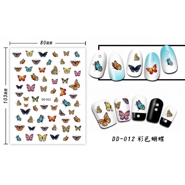 Sticker hình nơ dán móng tay 3D