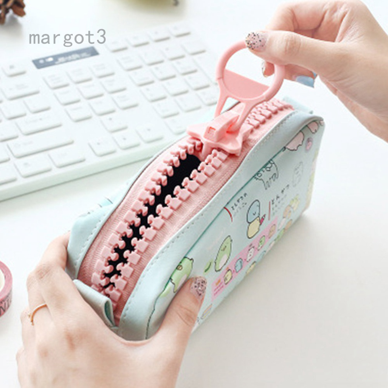 Bóp đựng viết bằng da PU họa tiết động vật hoạt hình xinh xắn dễ thương