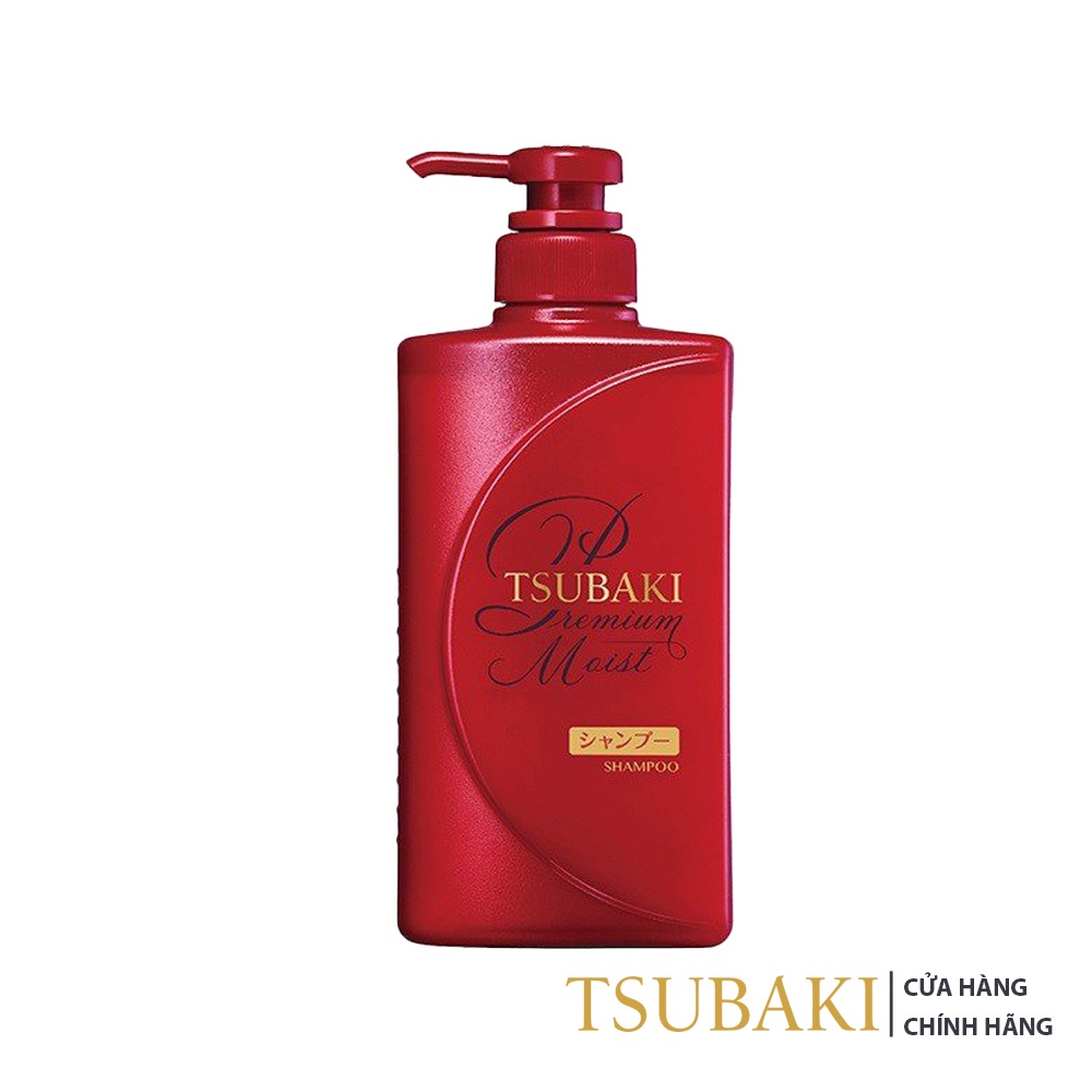 Dầu Gội - Xả Dưỡng Tóc Bóng Mượt Tsubaki Premium Moist 490mL