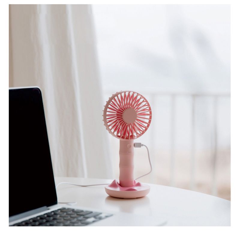Quạt Mini Cầm Tay 3 Tốc Độ Kèm Sạc USB Tiện Dụng Chất Lượng Cao