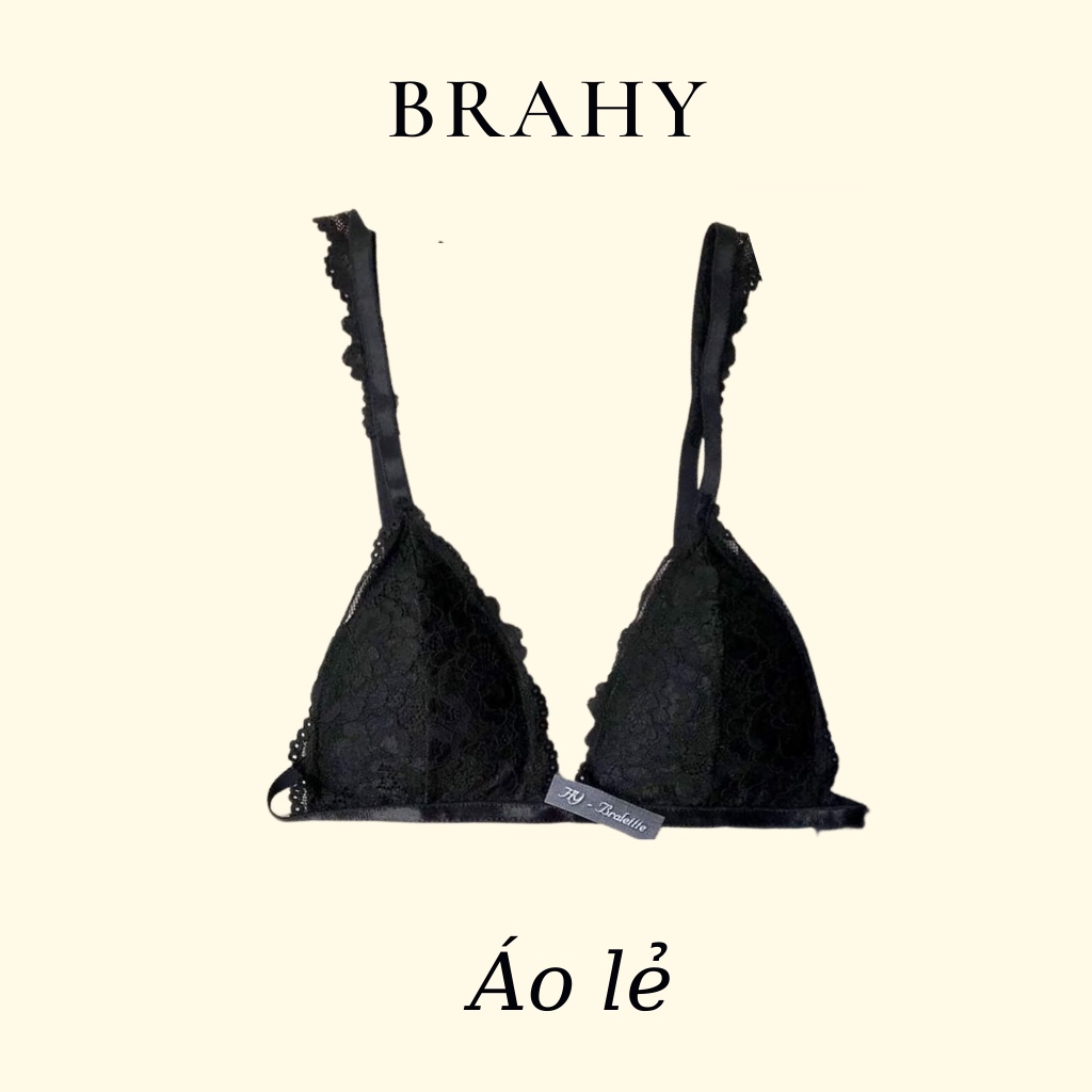Bộ đồ lót ren nữ đen cánh tiên có mút mỏng hàng thiết kế cao cấp BRAHY 004