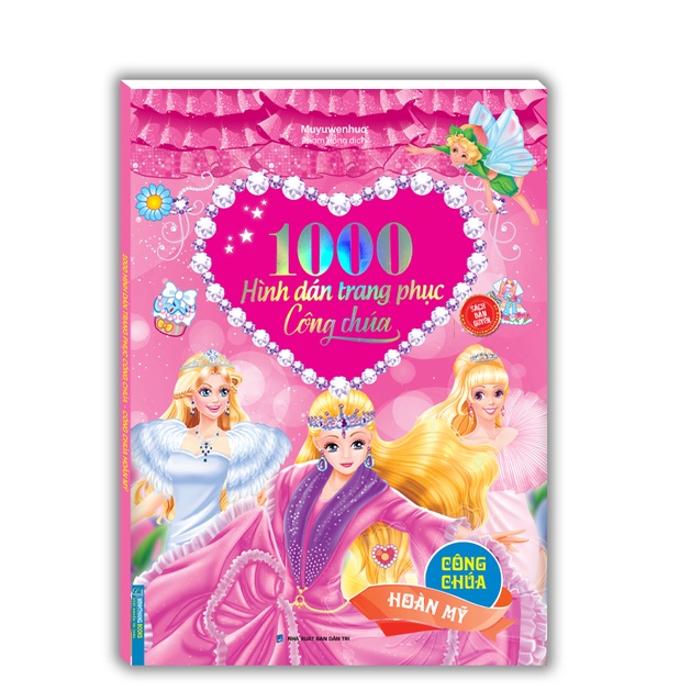 Sách - Combo 1000 hình dán công chúa(hoàn mỹ,vui vẻ,thông minh,hoa lệ)