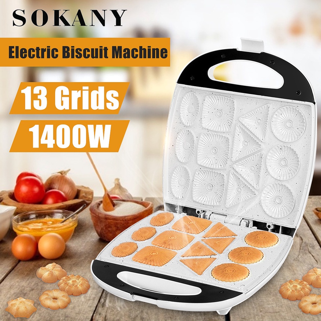 Máy Làm Bánh Quy Chống Dính Sokany 1400W