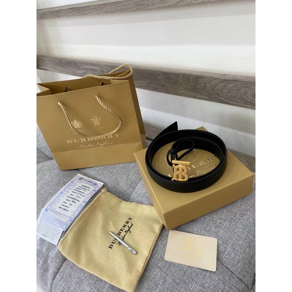 Thắt lưng da Burberry mẫu mới siêu đẹp, mặt giả cổ bền màu, dây da thật xịn xò full box
