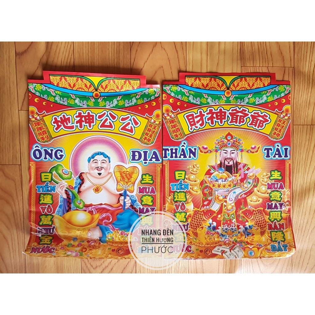 Cúng ông địa thần tài gồm quần áo giấy tiền vàng mã ngày mùng 10AL hàng tháng