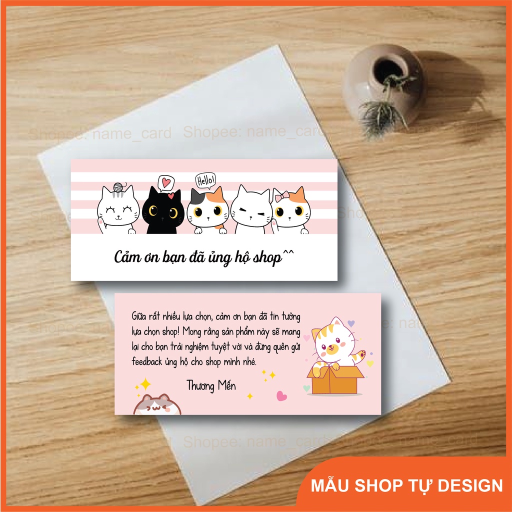 Thiệp cảm ơn khách hàng, card cảm ơn, card thank you rẻ đẹp