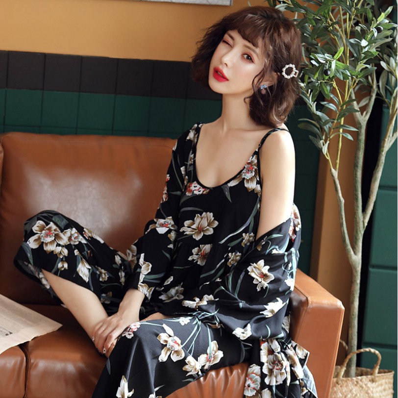 Bộ Mặc Nhà 3 Chi Tiết Vải Linen ( Hàng Xịn Có Size) CT110