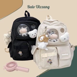 Balo gấu trong suốt nữ, balo ulzzang gấu chống nước thời trang, đi học, du lịch 608ULZ