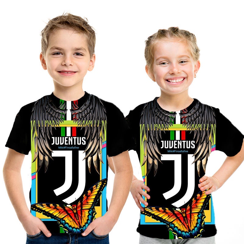 Áo Thun Tay Ngắn In Hình Ronaldo 3D Thời Trang Mùa Hè Dành Cho Bé Gái 2022