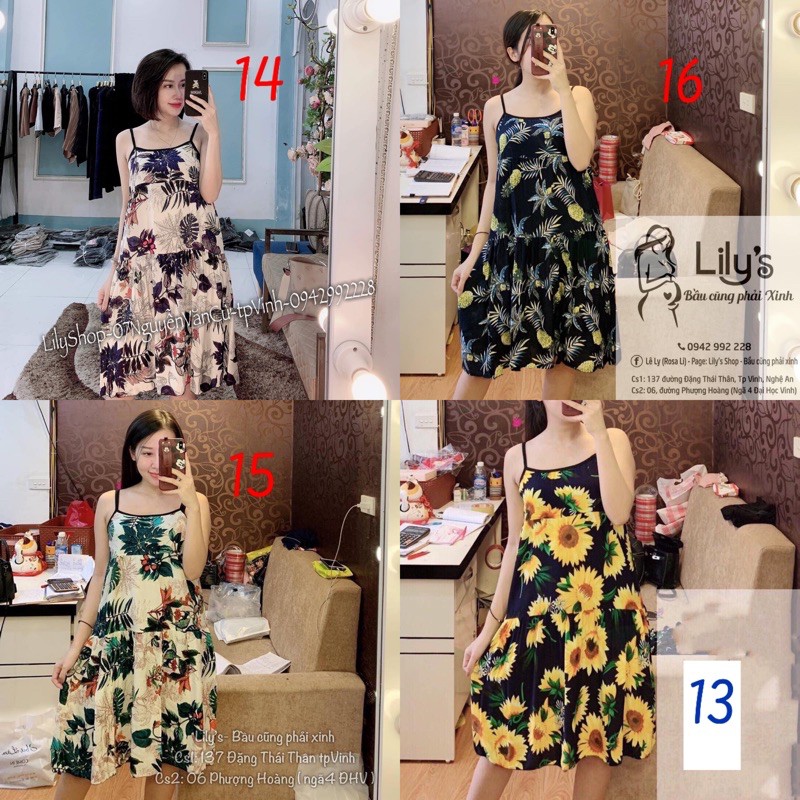 Váy lanh hai dây thái