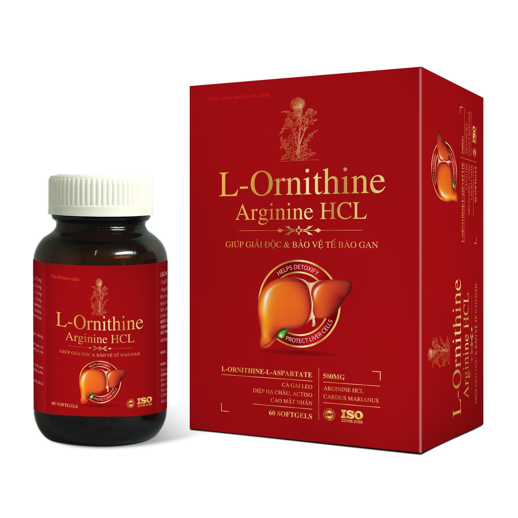 Giải Độc Gan L-ornithine Arginine HCL 60 viên