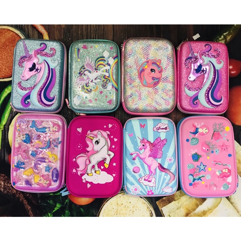 Hộp bút bé gái cao cấp - Unicorn