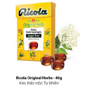 Kẹo thảo mộc trái cây chanh và bạc hà Ricola 40g