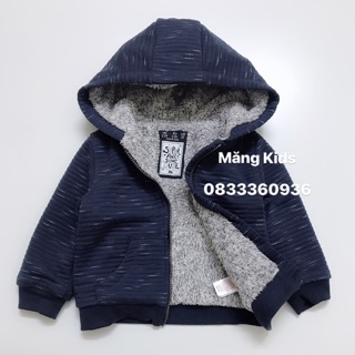 Áo Khoác Dày Nỉ Lót Lông Xù Xanh Xước
