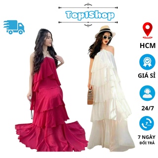 Đầm Maxi 2 Dây xích [Top1shop] S0