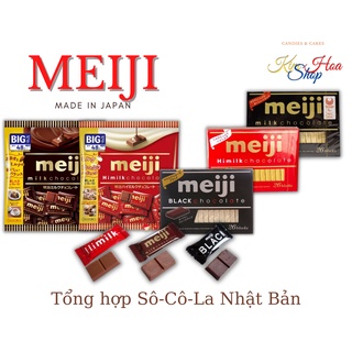 Tổng hợp sô-cô-la meiji chocolate nhật bản - milk chocolate & himilk chocolate & black chocolate - made in jâpn