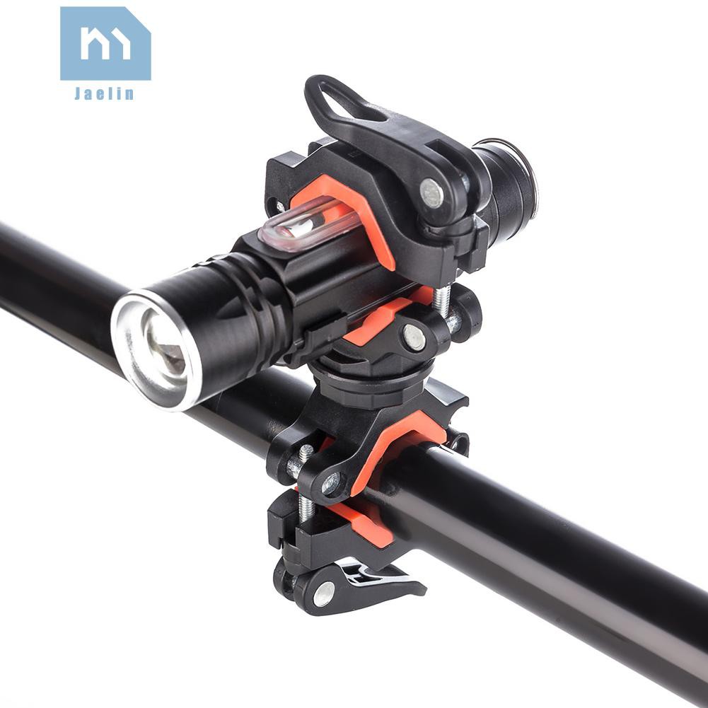 Jae【Ready Stock】Bike Rotating Flashlight Holder Bicycle Handlebar Light Mount Clamp Clip