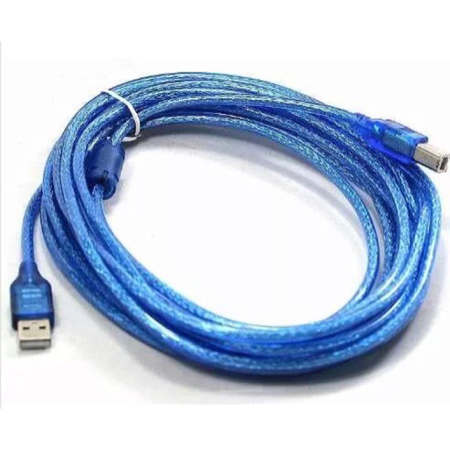 Dây máy in cổng USB 2.0 dài 1.5M 3M 5M 10M màu xanh hoặc xám chống nhiễu kết nối máy in với PC hàng loại tốt ARIGATO