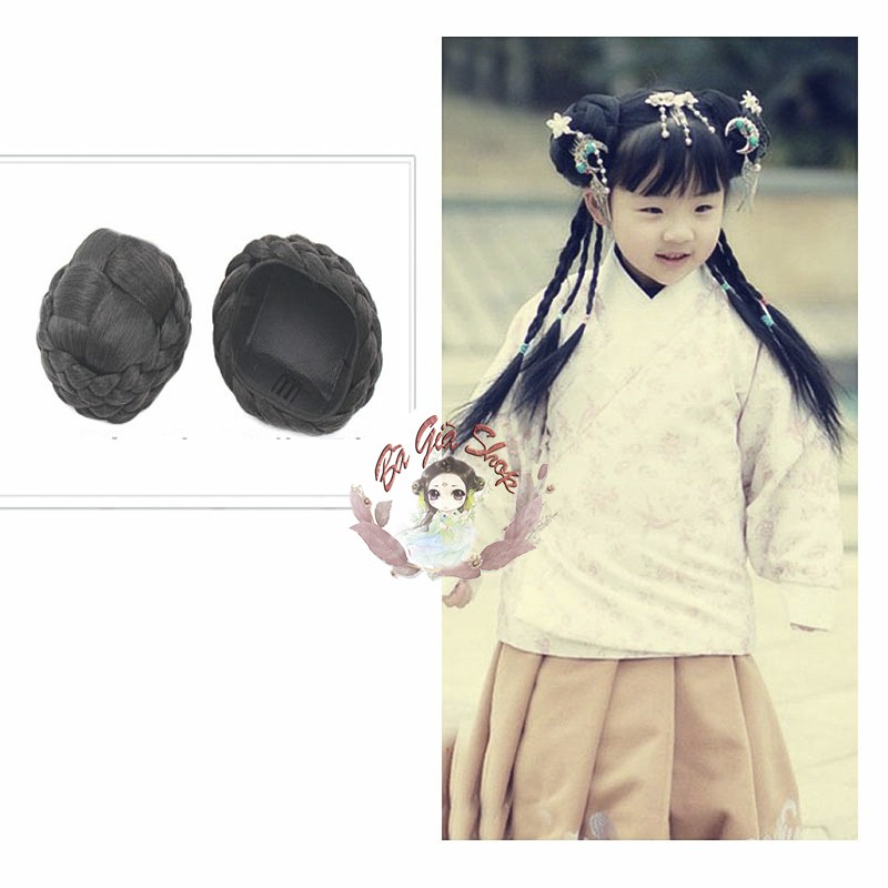 Set búi tóc giả cổ trang trẻ em