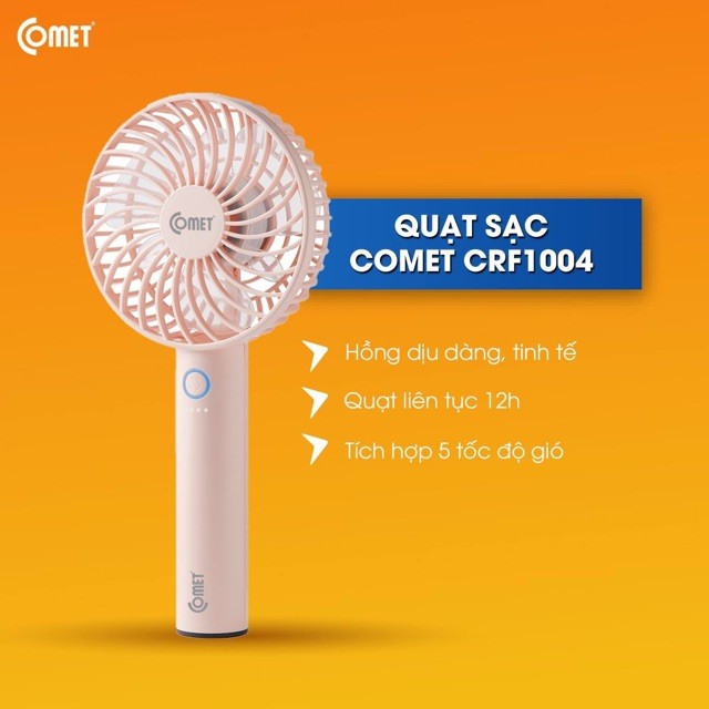 [Mã ELHA22 giảm 6% đơn 300K] Quạt sạc comet CRF1004 cao cấp bảo hành chính hãng