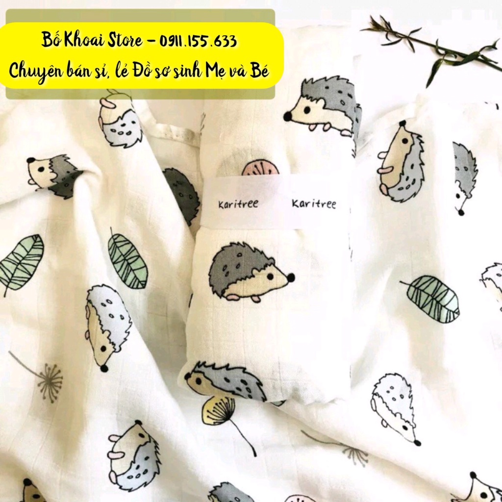 Khăn Aden sợi tre đa năng cho bé - Khăn tắm khăn quấn đa năng cho bé - Bố Khoai Store