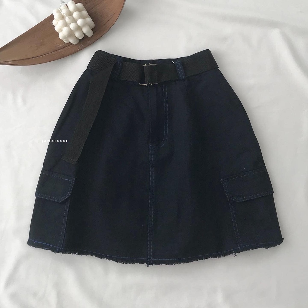 Chân Váy Chữ A Dễ Thương JEM CLOSET Chân Váy Ngắn CARA Phong Cách Hàn Quốc Phong Cách Trẻ Trung Dễ Phối Đồ 3204