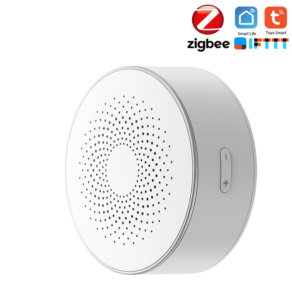 Còi báo động âm lượng cao Tuya Zigbee, thích hợp an ninh và cảnh báo, sử dụng nguồn và có pin dự phòng