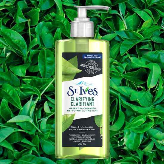 Gel Rửa Mặt Ngăn Ngừa Mụn Chiết Xuất Trà Xanh St.Ives Clarifying Clarifiant Green Tea Cleanser 200ml