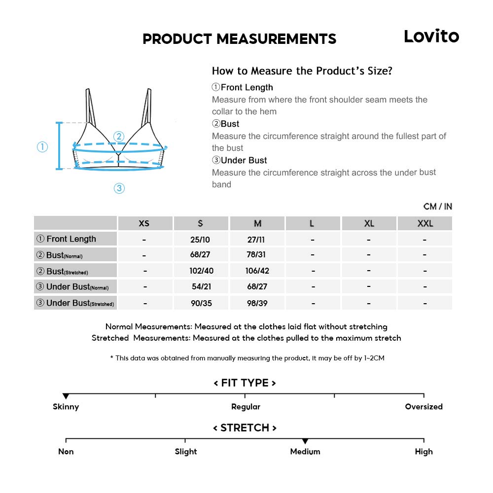 Áo ngực Lovito hở vai đan dây chéo màu trơn phối ren với đệm che hết có thể tháo rời phong cách thường ngày L18X287 (Màu trắng/đen)
