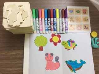 Bộ khuôn gỗ tập vẽ 
