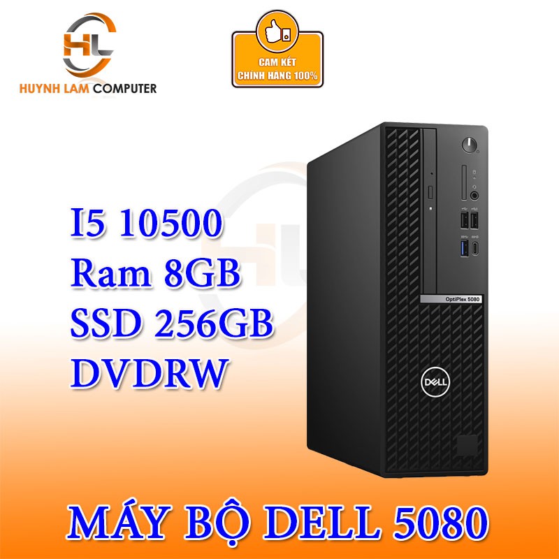 Máy tính để bàn Dell OptiPlex 5080 SFF intel core i5 10500 8GB Ram,SSD 256GB,DVDRW FPT Phân Phối