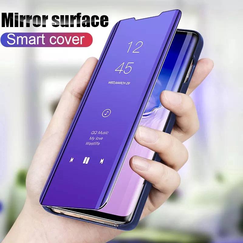 Ốp lưng Clear View thông minh tự động bật/tắt cho Samsung Galaxy M30 M30S M20 A10 A10e A20S A20e A9 2019