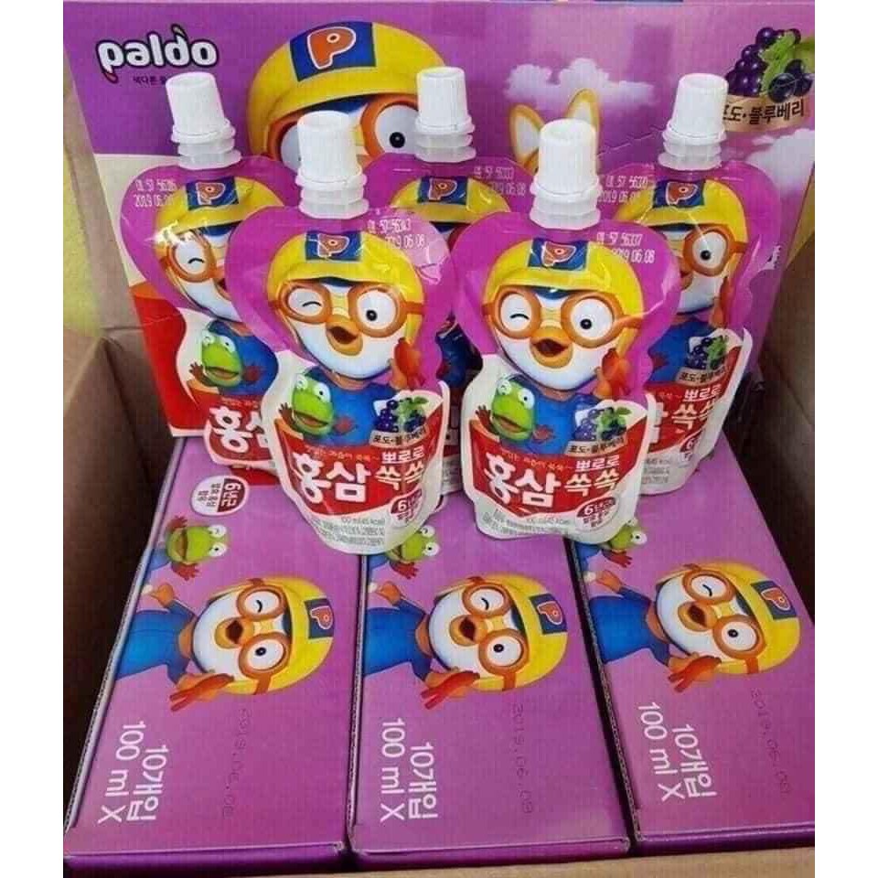 Nước hồng sâm vị hoa quả pororo(ib chọn màu)