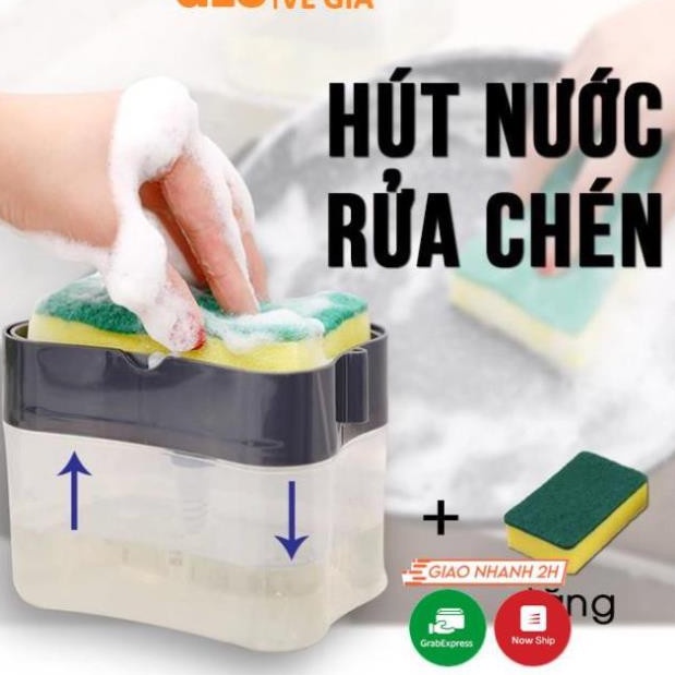 Hộp Đựng Nước Rửa Chén Bát Đa Năng, Tiện Lợi Có Vòi Hút