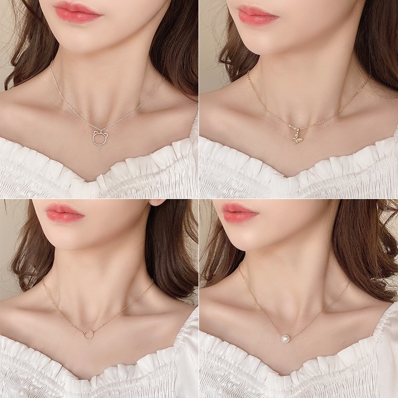 Dây chuyền nhiều họa tiết cá tính phong cách Hàn Quốc thời trang cho nữ YR