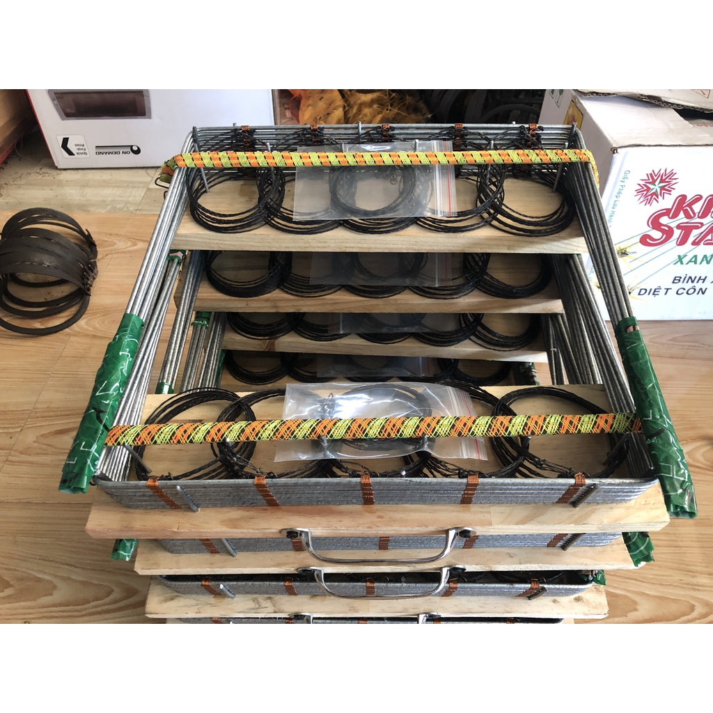 Bộ Khung Bẫy Đa Năng Các Loại : Chồn , bịp , quốc , ... 1 bộ 10 khung 1 khung 5 Vòng .