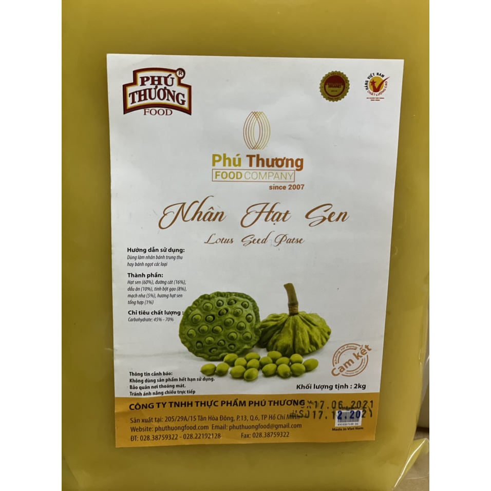 NHÂN ĐẬU XANH, LÁ DỨA, SẦU RIÊNG, MÈ ĐEN, SẦU RIÊNG, ĐẬU ĐỎ, HẠT SEN PHÚ THƯƠNG 2KG