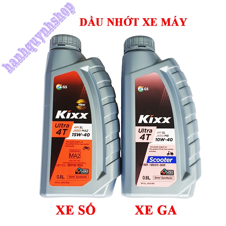 Dầu nhớt xe máy Kixx 800ml cho xe ga, xe số chính hãng nhập khẩu Hàn Quốc