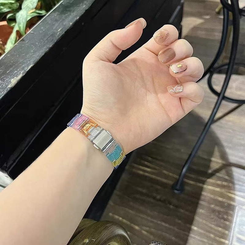 Dây Đeo Tay Bằng Nhựa Trong Suốt Kích Thước 42mm 40mm 44mm 38mm 7 6 5 4 3 se 41mm 45mm