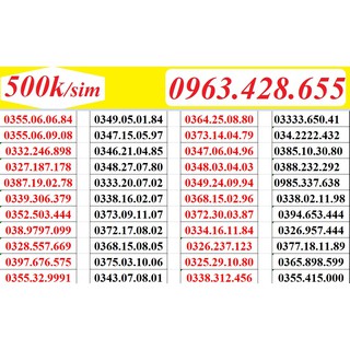 Sim Viettel đồng giá 500.000