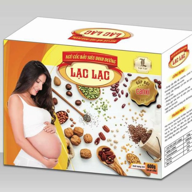 [ CHÍNH HÃNG CHỤP THẬT ] Ngũ cốc bầu Lạc Lạc 1 hộp 30 gói Chính hãng date mới