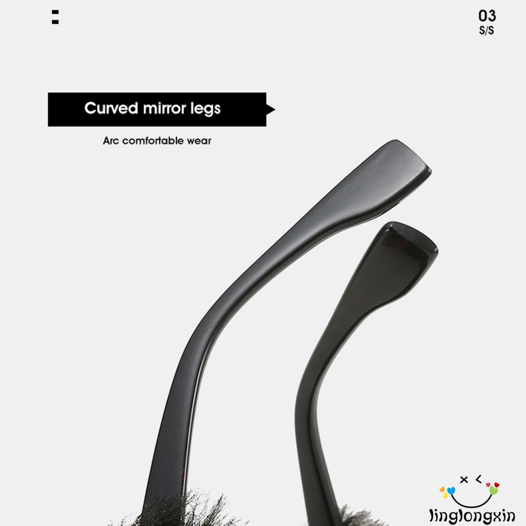 Linglongxi2 Kính Râm Lông Xù Siêu Nhẹ Dành Cho Người Lớn Lái Xe / Đạp Xe