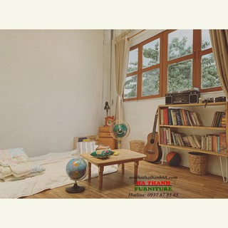 BÀN TRÀ CHÂN TIỆN GỖ 50x70cm