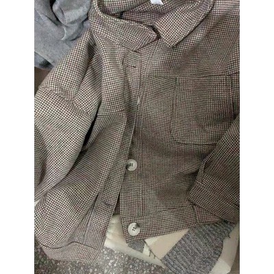 (Hàng Đẹp)Ảnh thật 7 hình cuối-HC210.Áo khoác dạ len kẻ ngắn thu đông Hàn Quốc | BigBuy360 - bigbuy360.vn
