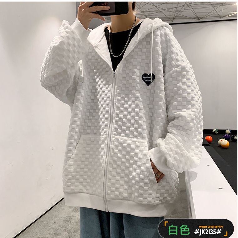 Áo Khoác Cardigan Có Nón Dáng Rộng Phong Cách Tối Giản Cho Cặp Đôi